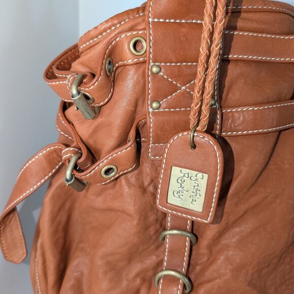 Cynthia Rowley Large Brown Leather Shoulder Bag Pre-owned - Picture 8 of 9